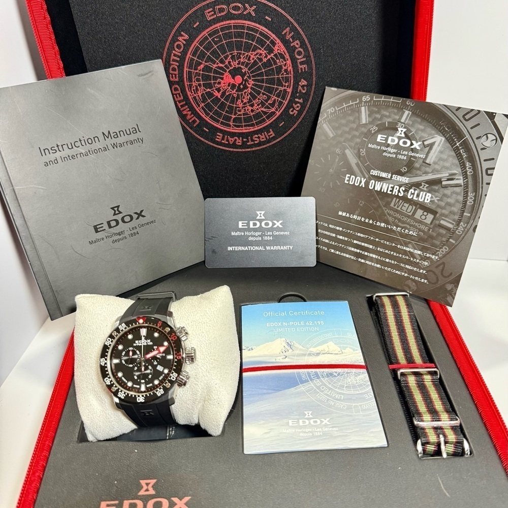Edox Chrono Offshore 1 Sharkman ll North Pole Limited Editition Men’s Watch - Picture 8 of 8